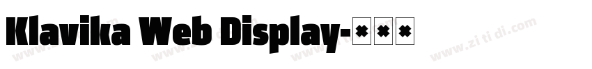 Klavika Web Display字体转换